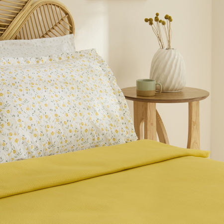 Karaca Home Lina Bamboo Single Duvet Cover Set Yellow - MALLTURK