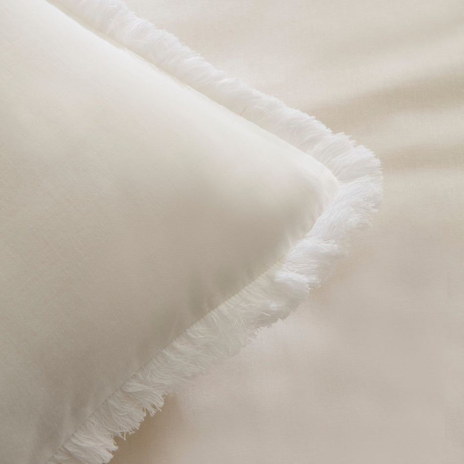 Karaca Home Ella Krep %100 Cotton Puskullu Double Duvet Cover Set White - MALLTURK