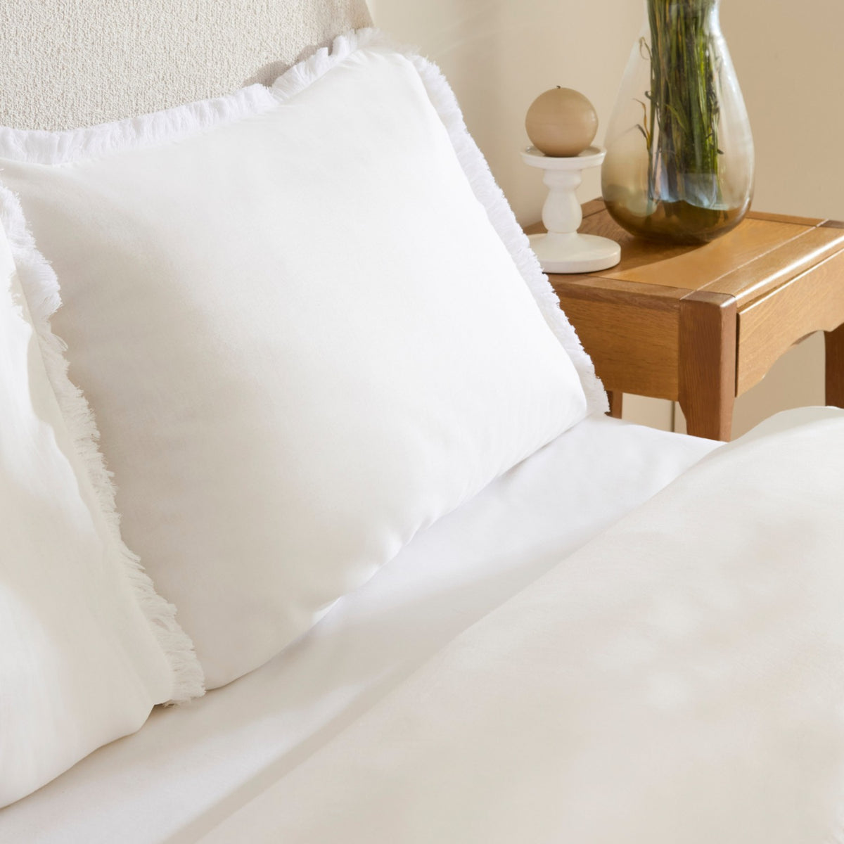 Karaca Home Ella Krep %100 Cotton Puskullu Double Duvet Cover Set White - MALLTURK