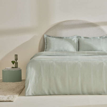 Karaca Home Alvin Double Duvet Cover Set Sage Green - MALLTURK