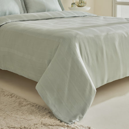 Karaca Home Alvin King Size Duvet Cover Set Sage Green - MALLTURK
