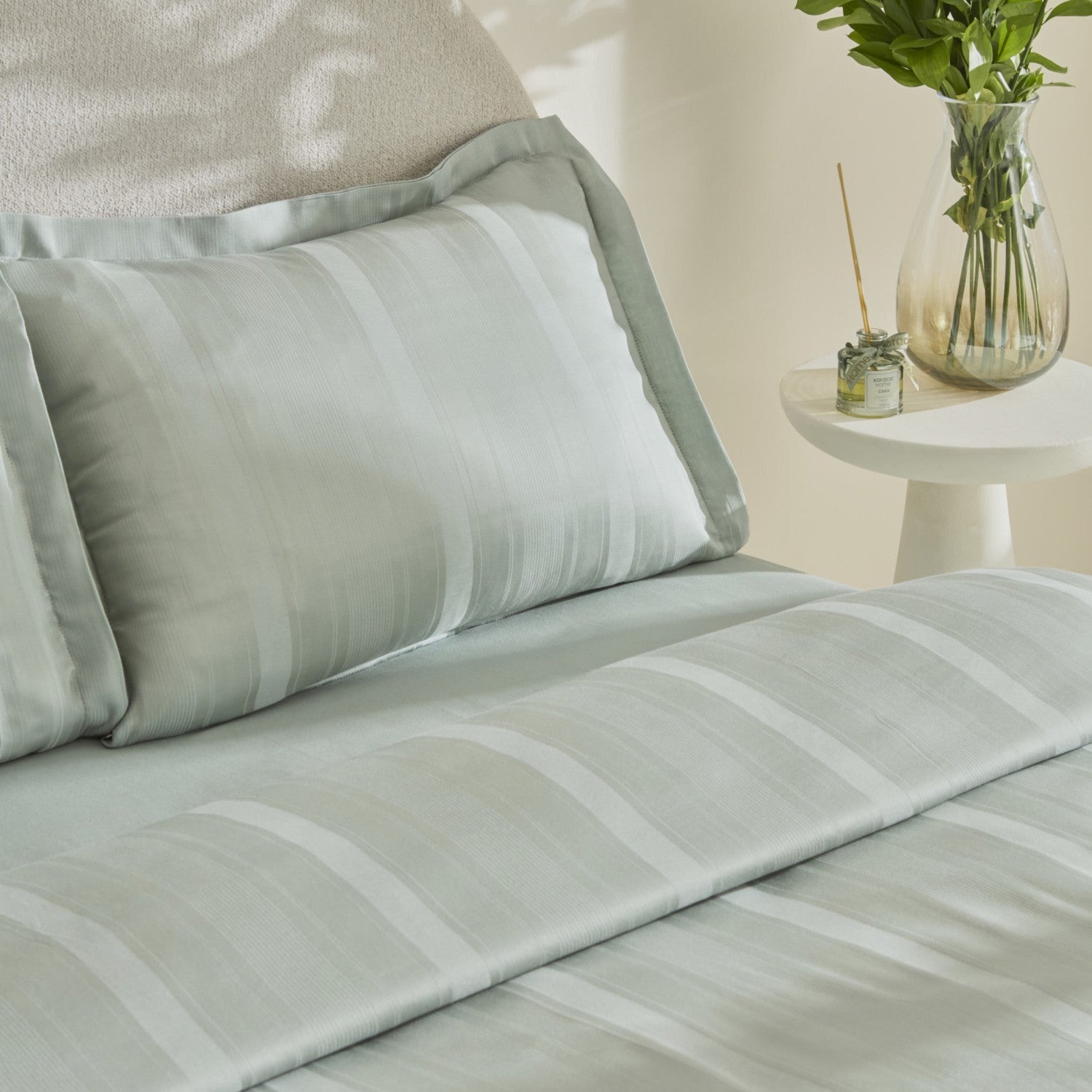 Karaca Home Alvin King Size Duvet Cover Set Sage Green - MALLTURK