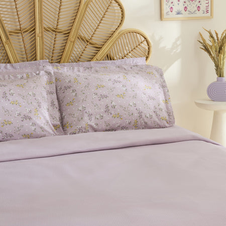 Karaca Home Noa Light Plum Bamboo Double Bed Quilt Set 200x220 cm (2 Pieces) Pillowcases - MALLTURK