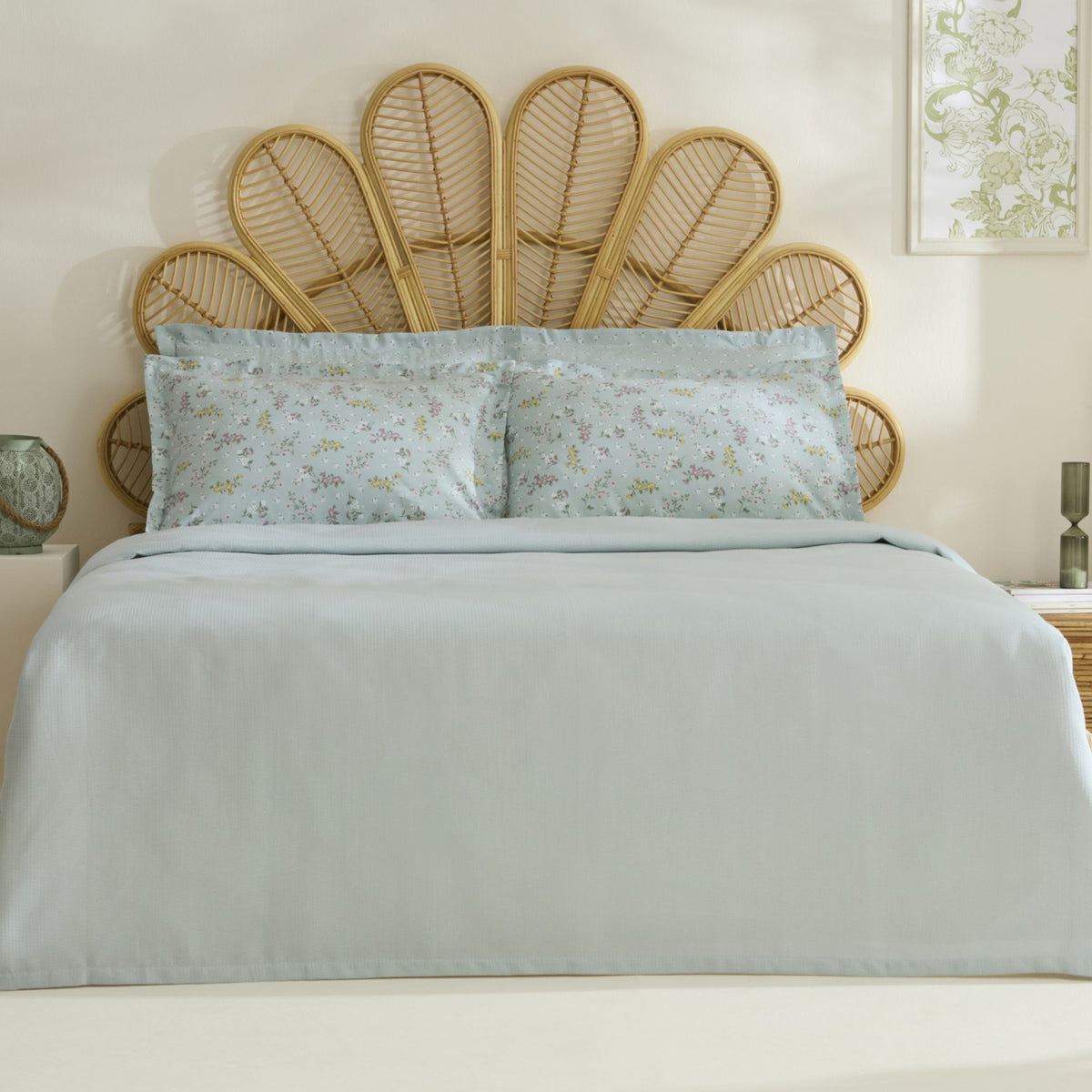 Karaca Home Noa Bamboo Double Bed Quilt Set Mint - MALLTURK