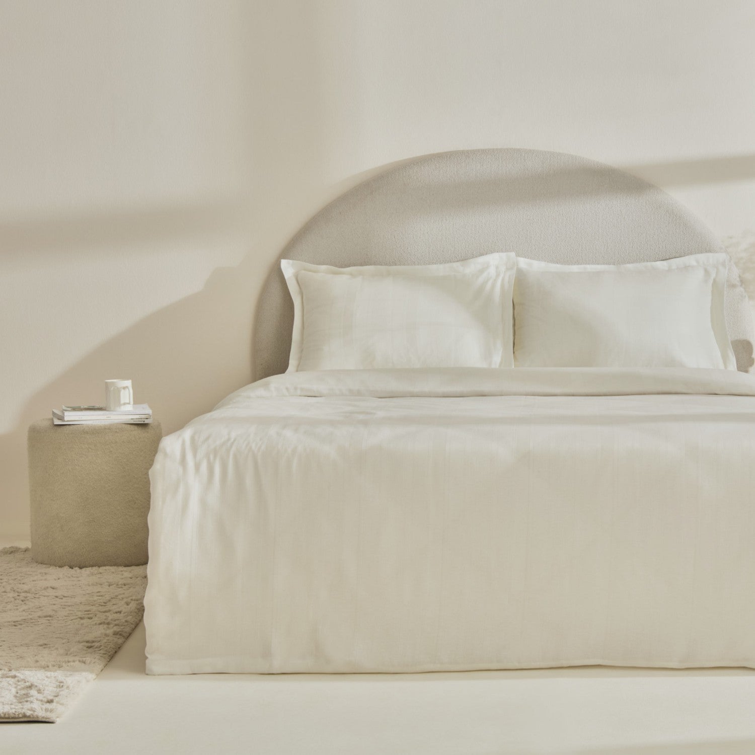 Karaca Home Alvin Double Duvet Cover Set White - MALLTURK