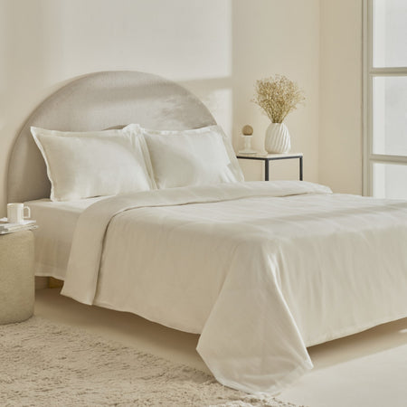Karaca Home Alvin Double Duvet Cover Set White - MALLTURK