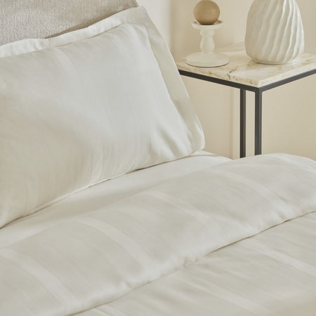 Karaca Home Alvin Double Duvet Cover Set White - MALLTURK