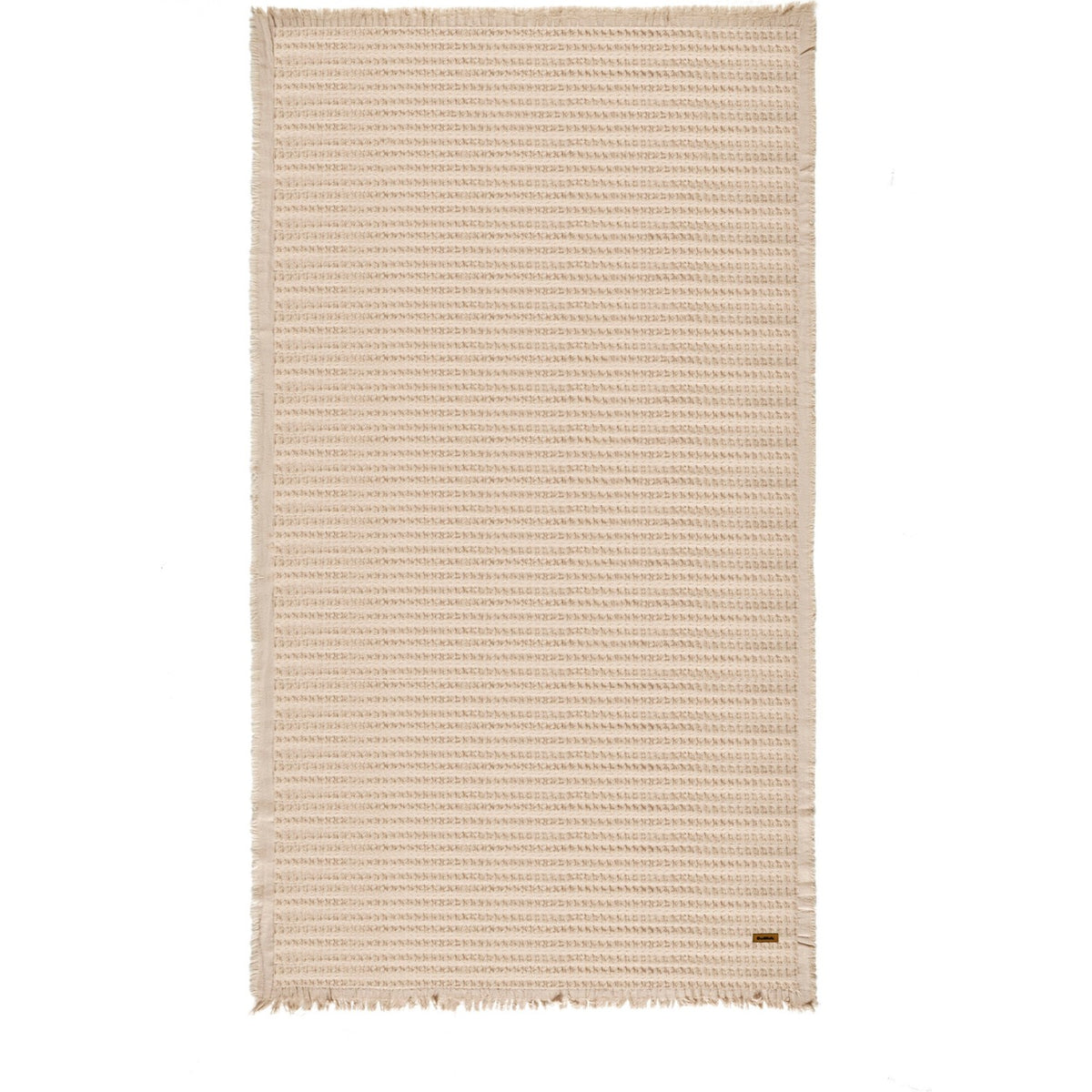 Ozdilek Waffle Beach Towel 70X140 cm Beige - MALLTURK