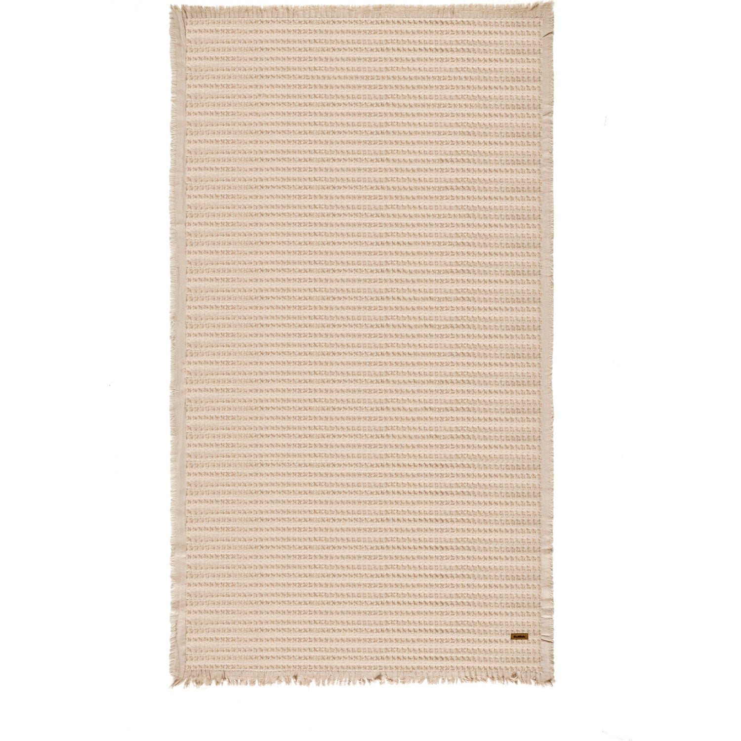Ozdilek Waffle Beach Towel 70X140 cm Beige - MALLTURK