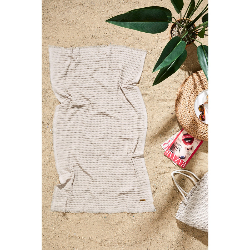 Ozdilek Waffle Beach Towel 70X140 cm Gray