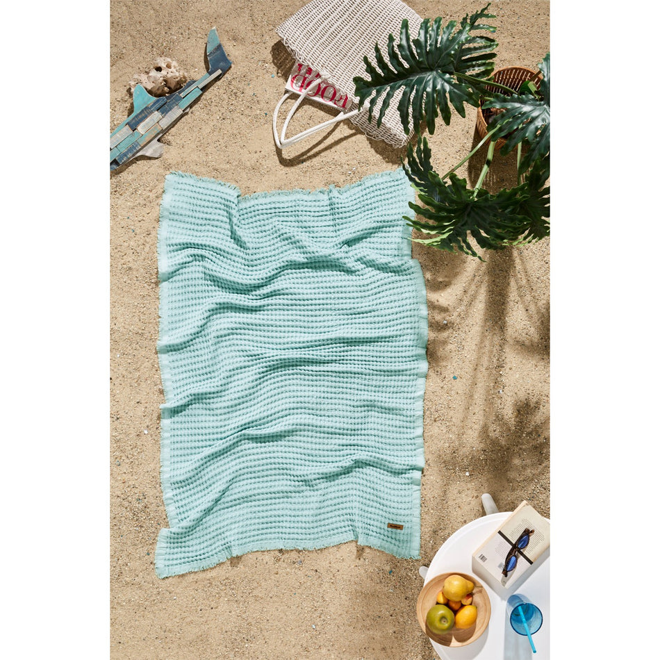 Ozdilek Waffle Beach Towel 70X140 cm Mint