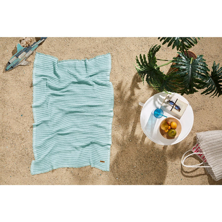 Ozdilek Waffle Beach Towel 70X140 cm Mint - MALLTURK