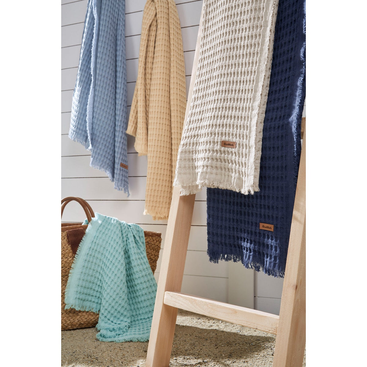 Ozdilek Waffle Beach Towel 70X140 cm Mint - MALLTURK