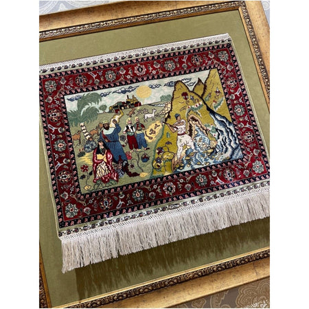 Kilim Co. Pure Silk Hand-Woven Wall Rug (32X41 Cm) - MALLTURK