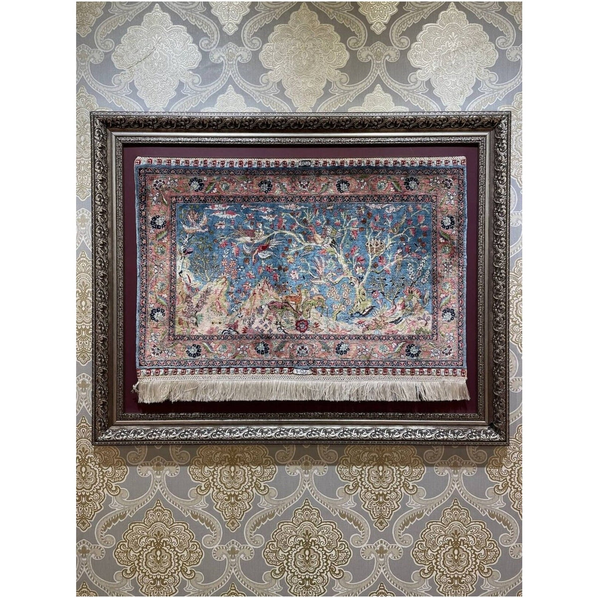 Kilim Co. Pure Silk Hand-Woven Wall Rug (39 x 59 cm ) - MALLTURK