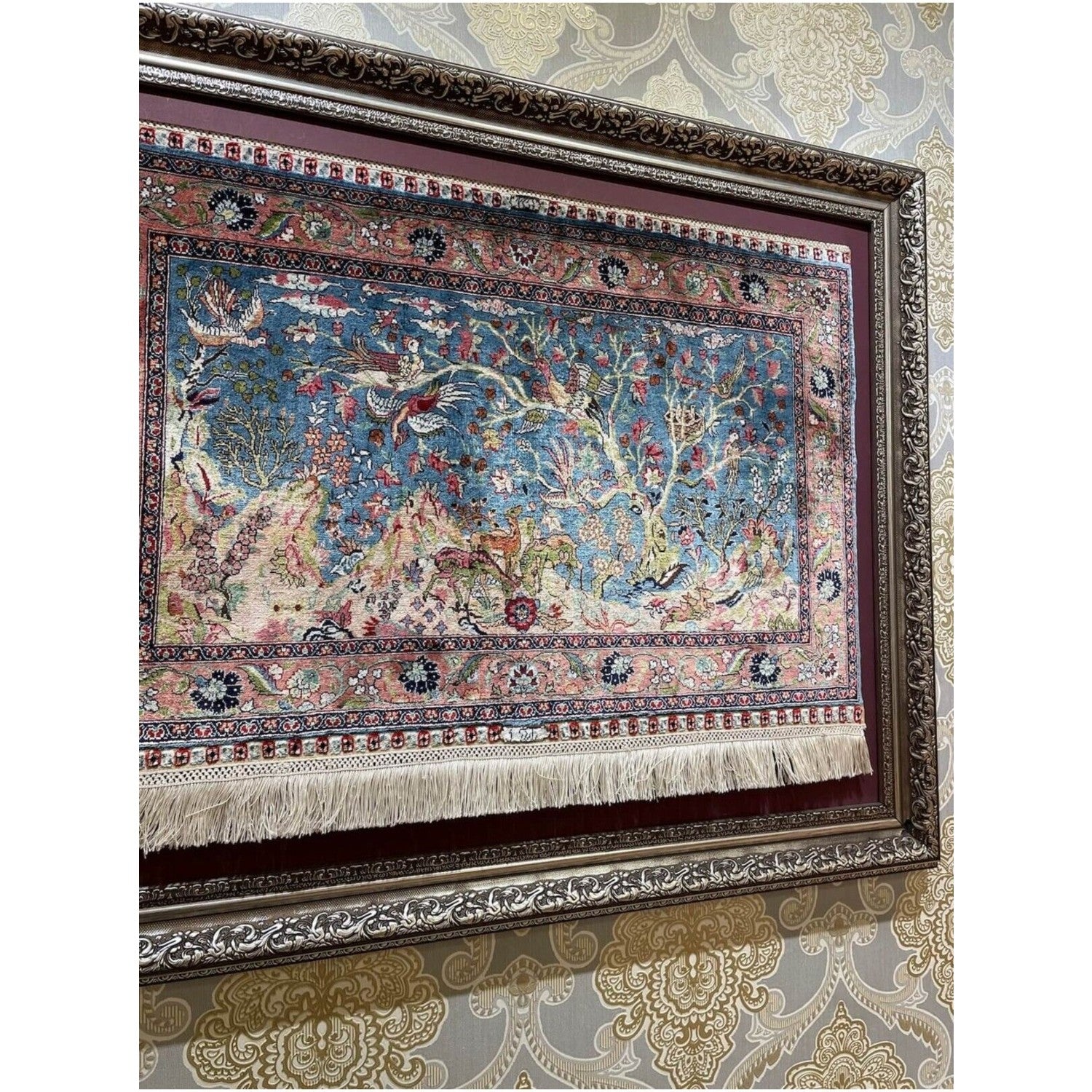 Kilim Co. Pure Silk Hand-Woven Wall Rug (39 x 59 cm ) - MALLTURK