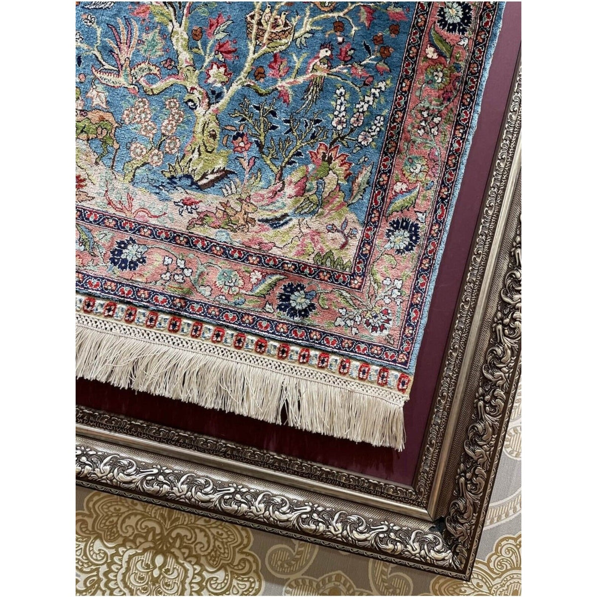 Kilim Co. Pure Silk Hand-Woven Wall Rug (39 x 59 cm ) - MALLTURK
