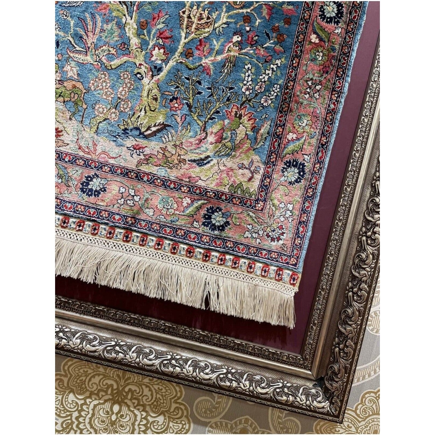 Kilim Co. Pure Silk Hand-Woven Wall Rug (39 x 59 cm ) - MALLTURK