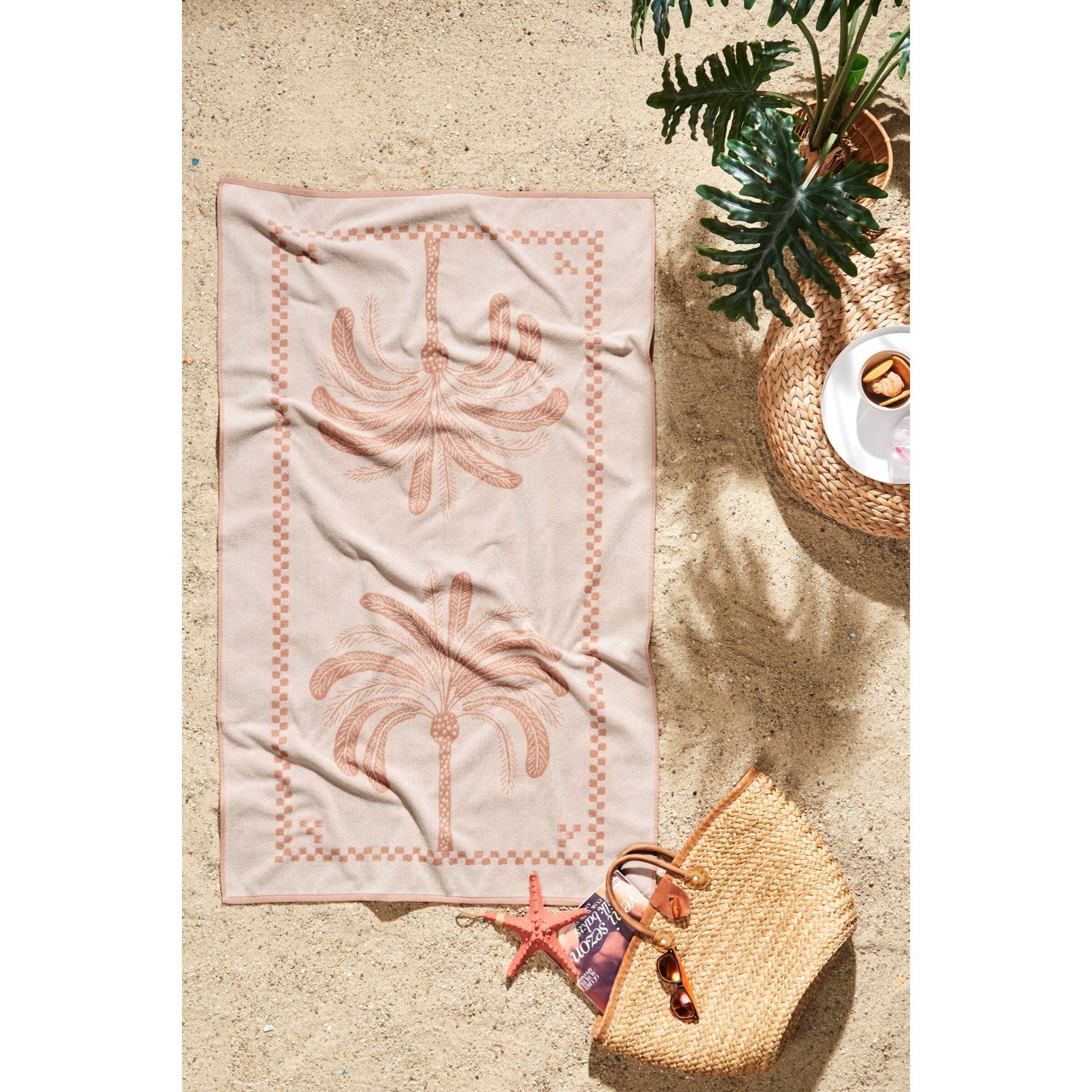 Ozdilek Sun Palmera Beach Towel 90x150 cm - MALLTURK