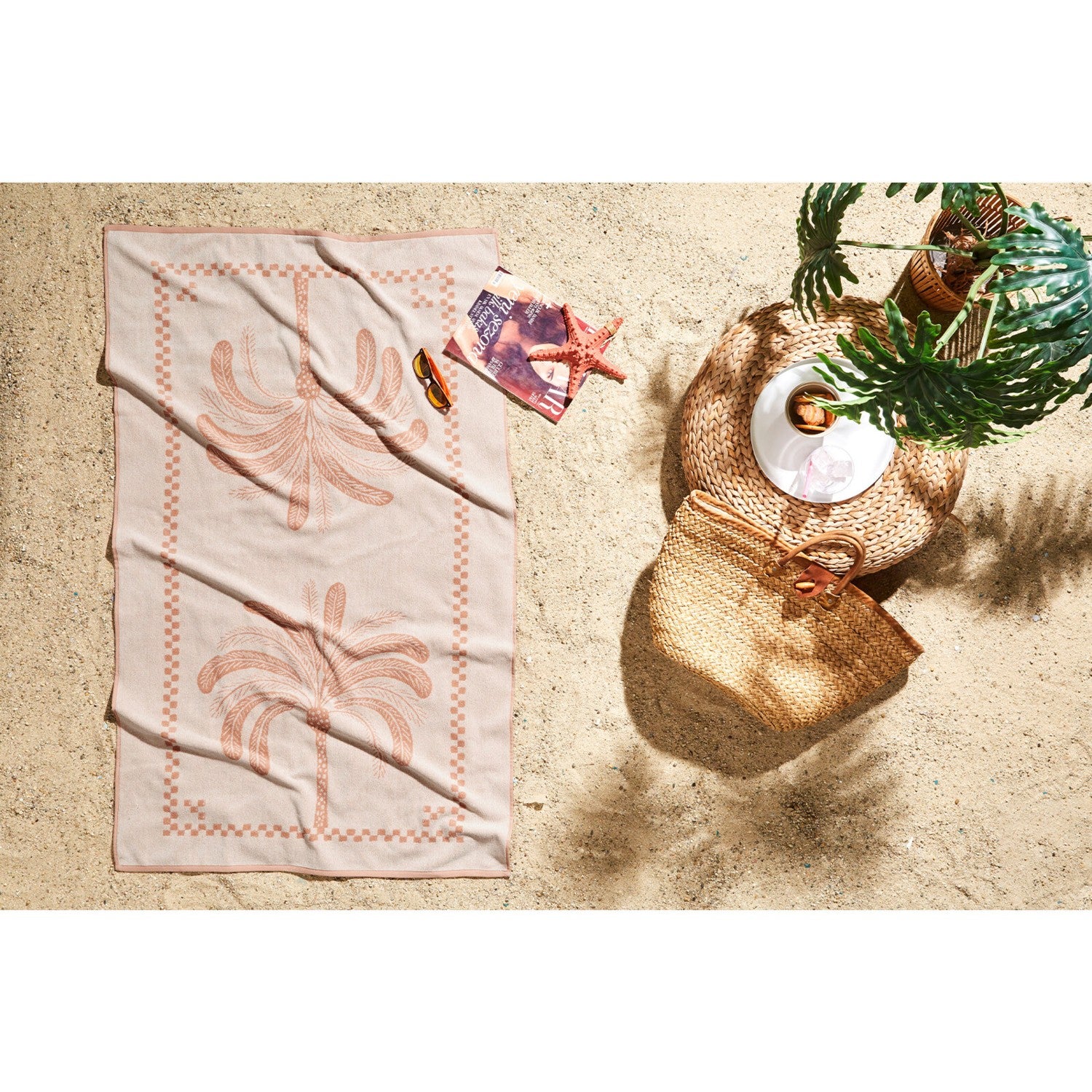 Ozdilek Sun Palmera Beach Towel 90x150 cm - MALLTURK