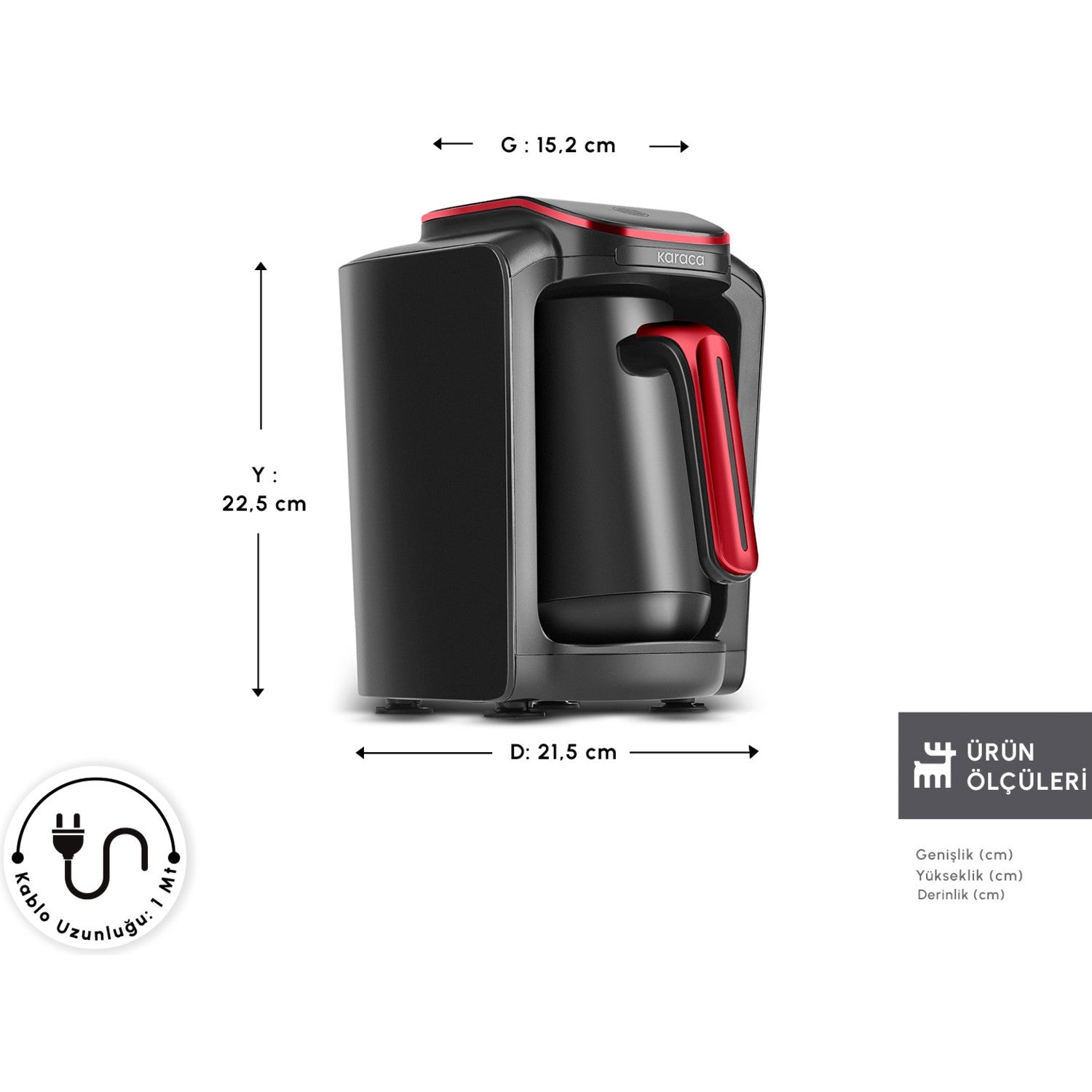 Karaca Hatir Neo Automatic Turkish Coffee Maker, Cranberry Red - MALLTURK