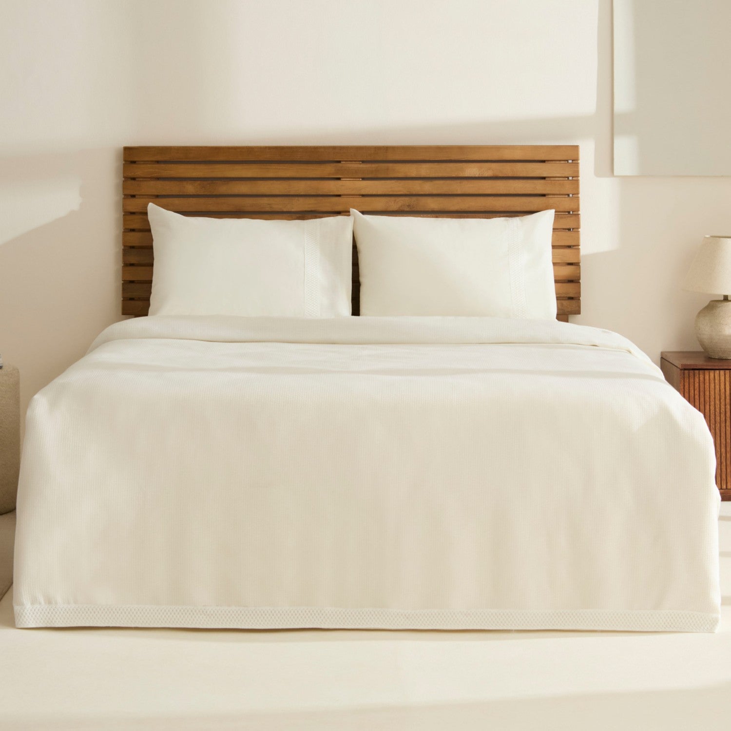 Karaca Home Maisy Bamboo Double Bed Quilt Set Beige - MALLTURK