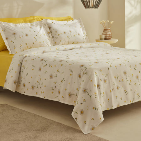 Karaca Home Emma Single Pike Set, 100% Cotton, Yellow Patterned, 3 Pieces - MALLTURK