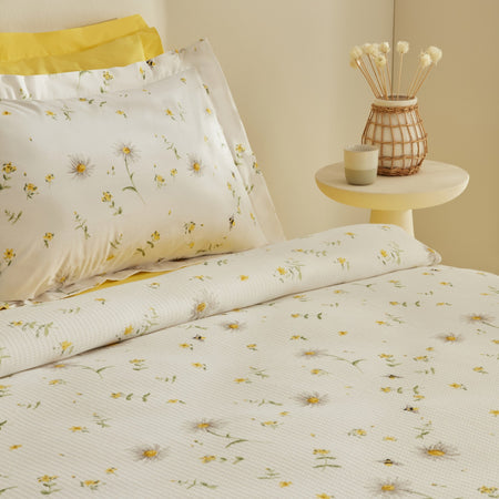 Karaca Home Emma Single Pike Set, 100% Cotton, Yellow Patterned, 3 Pieces - MALLTURK