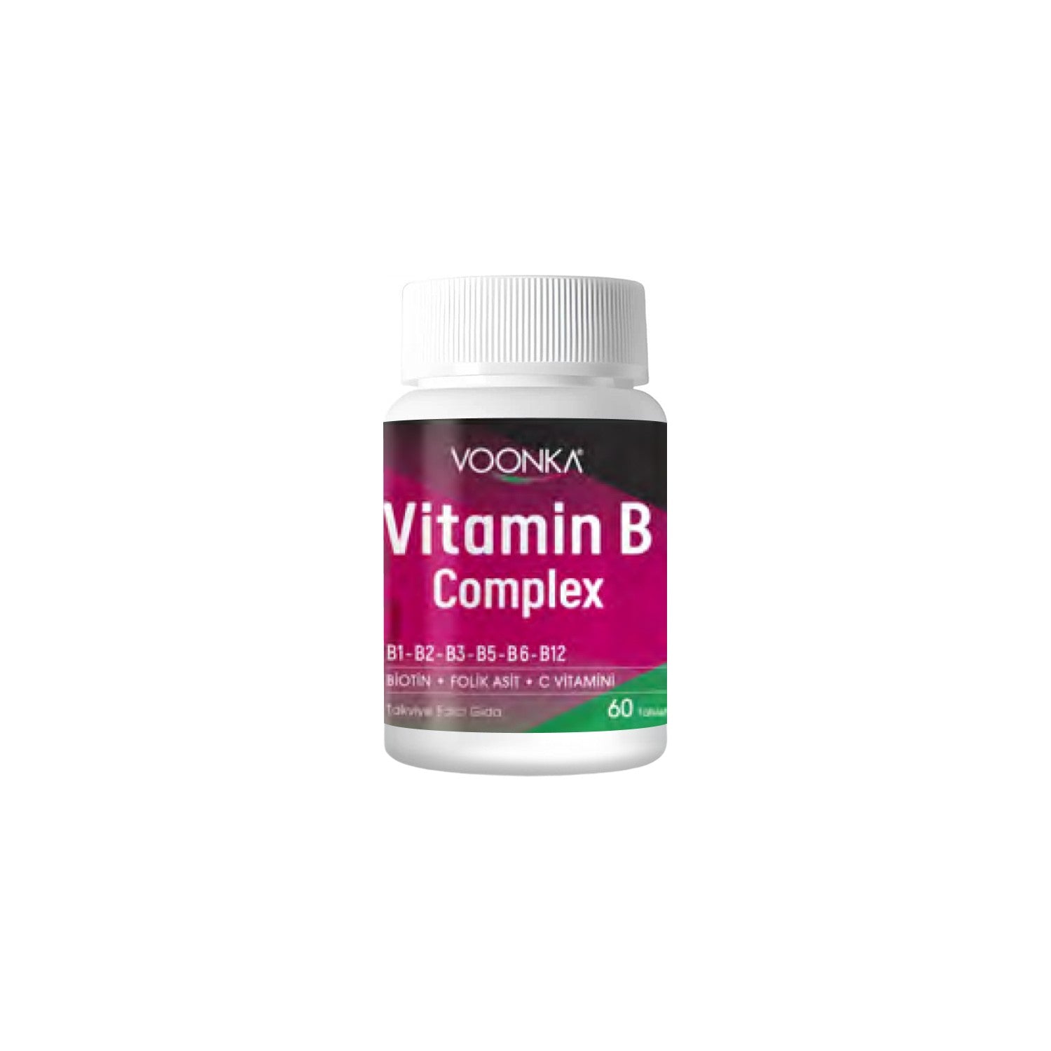 Voonka Vitamin B Complex 60 Tablets B Vitamin - MALLTURK
