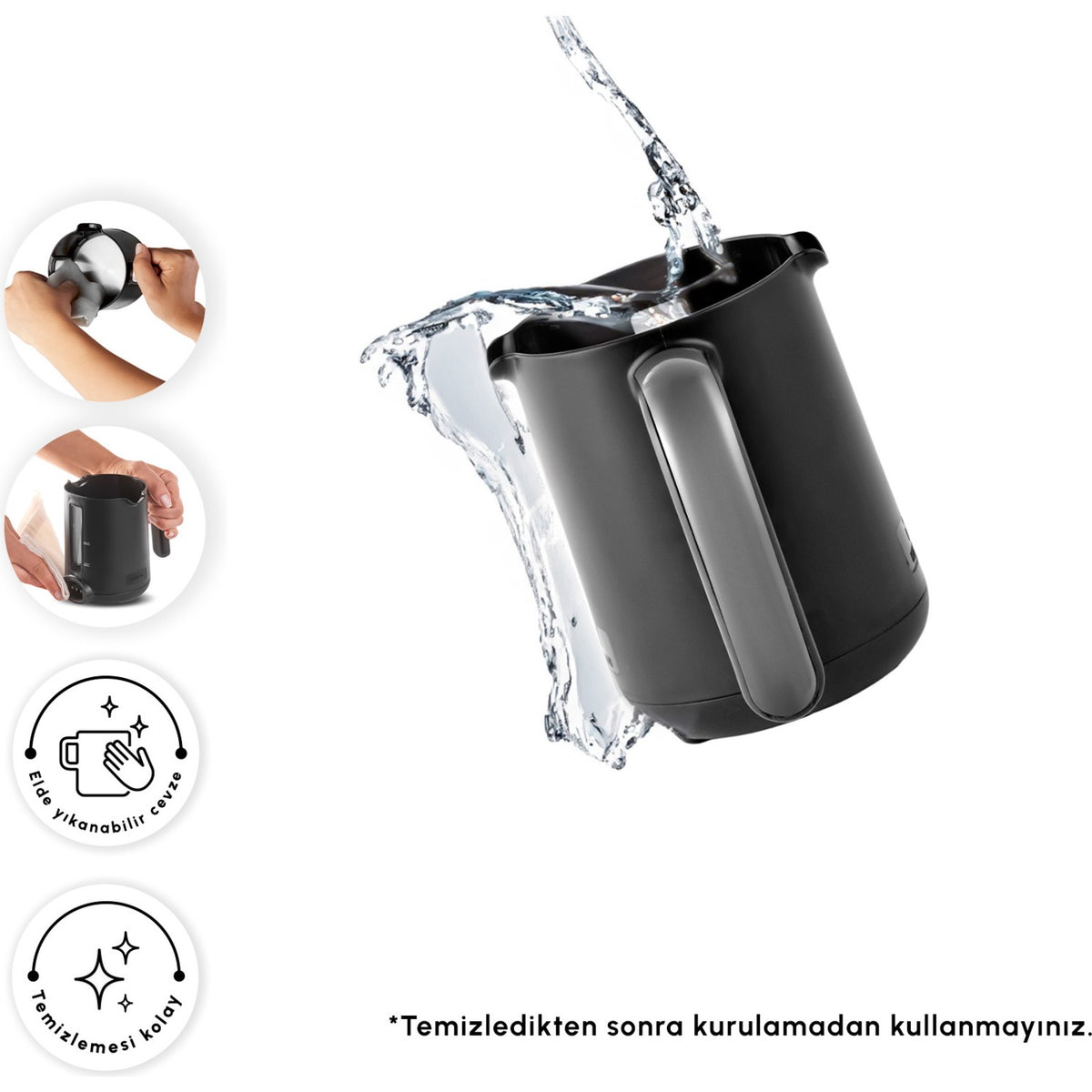Karaca Hatir Hup Duet Aroma Turkish Coffee Maker, Space Gray, 10-Cup Capacity - MALLTURK
