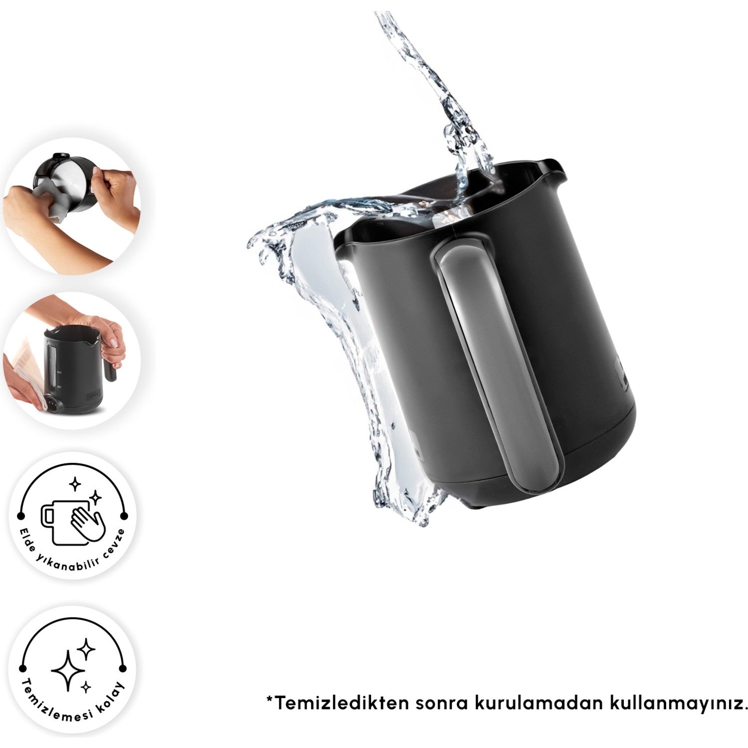 Karaca Hatir Hup Duet Aroma Turkish Coffee Maker, Space Gray, 10-Cup Capacity - MALLTURK