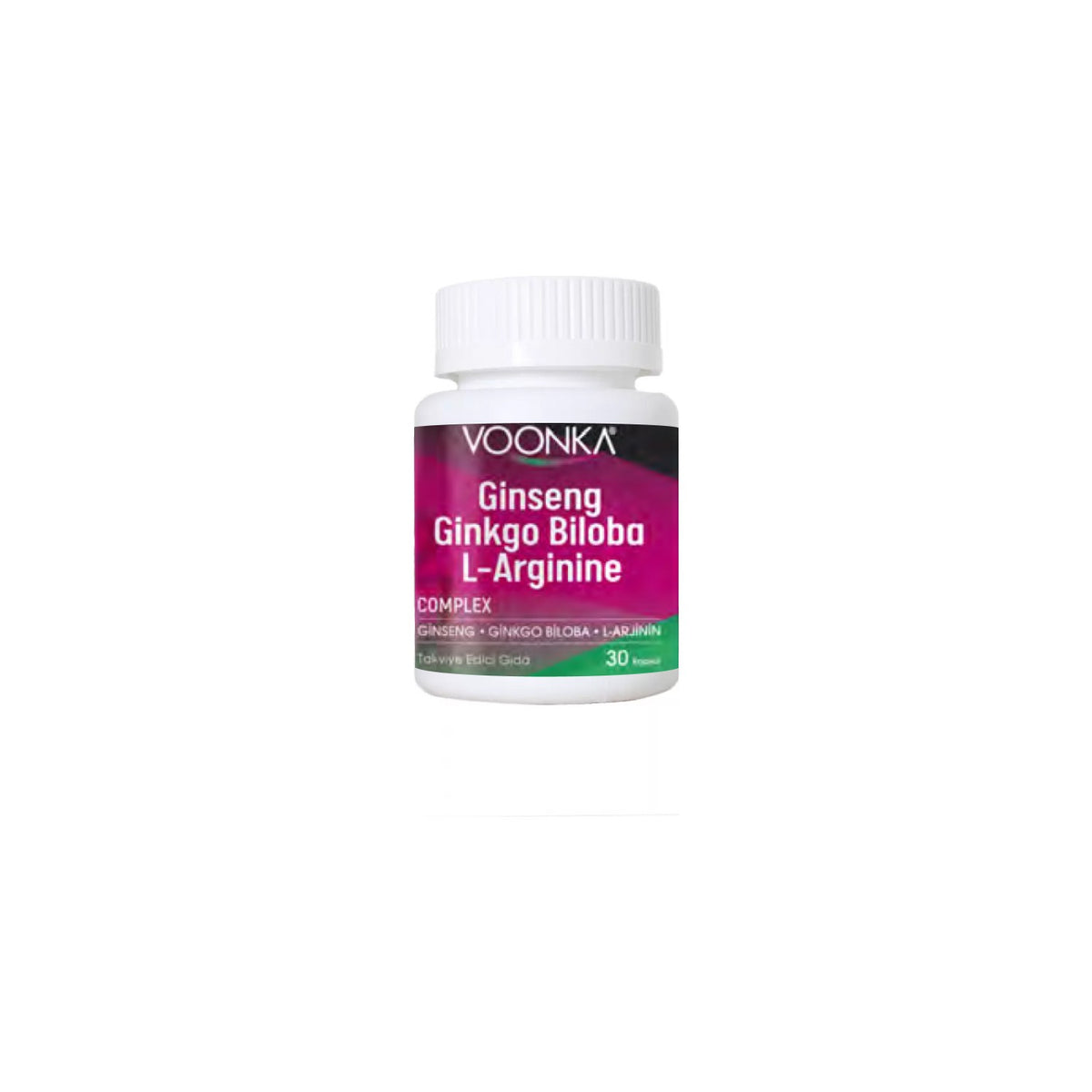 Voonka Ginseng Ginkgo Biloba 30 Capsules - MALLTURK