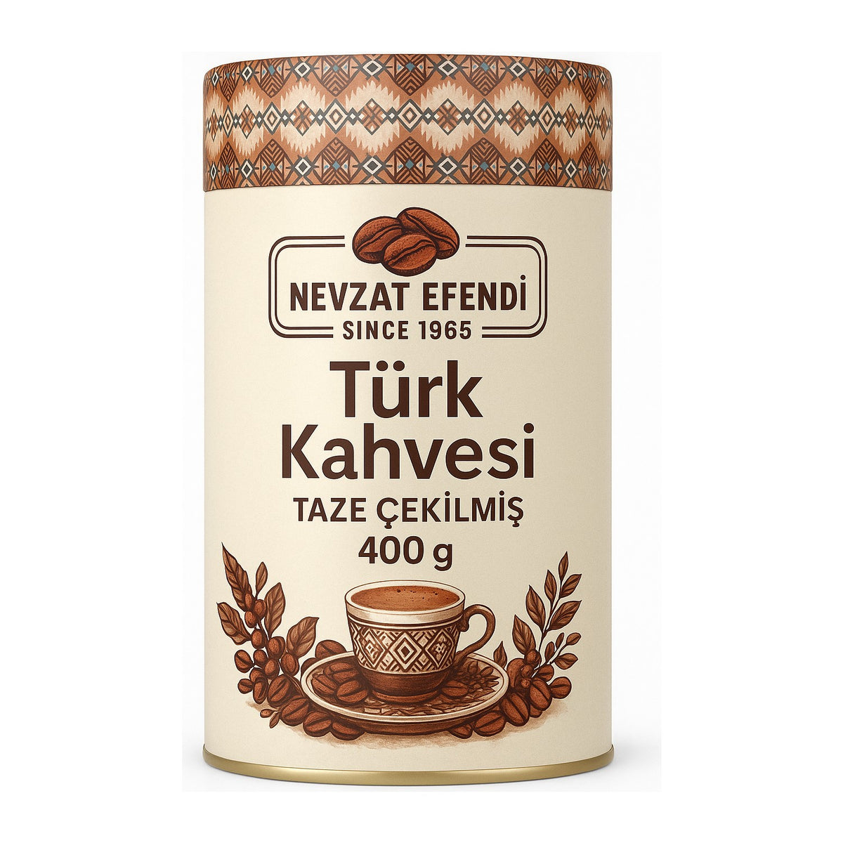 Nevzat Efendi Turkish Coffee 400g – Brazilian Origin, Additive-Free, Double Roasted - MALLTURK