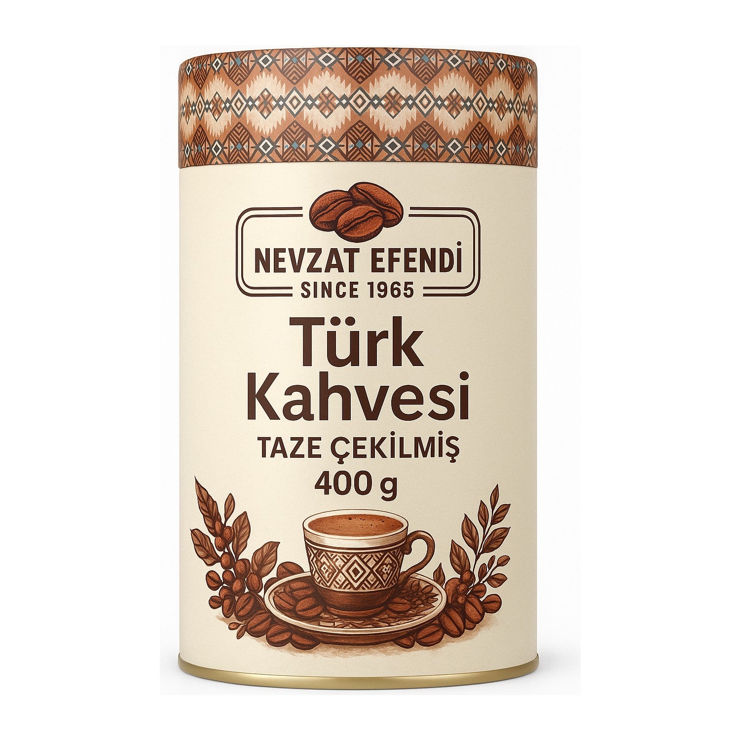 Nevzat Efendi Turkish Coffee 400g – Brazilian Origin, Additive-Free, Double Roasted - MALLTURK