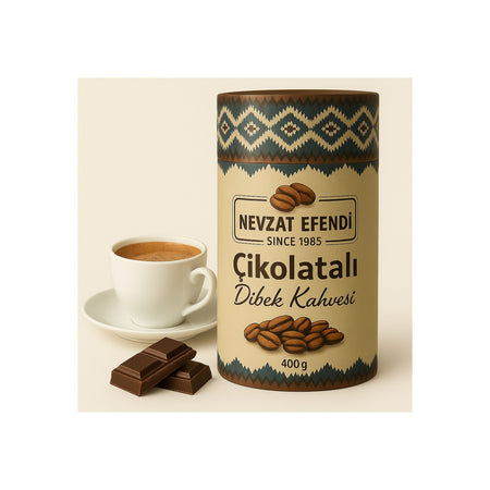 Nevzat Efendi Chocolate Flavored Turkish Coffee 400g – Prepared with Pure, Real Chocolate - MALLTURK