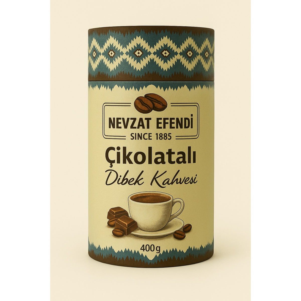 Nevzat Efendi Chocolate Flavored Turkish Coffee 400g – Prepared with Pure, Real Chocolate - MALLTURK