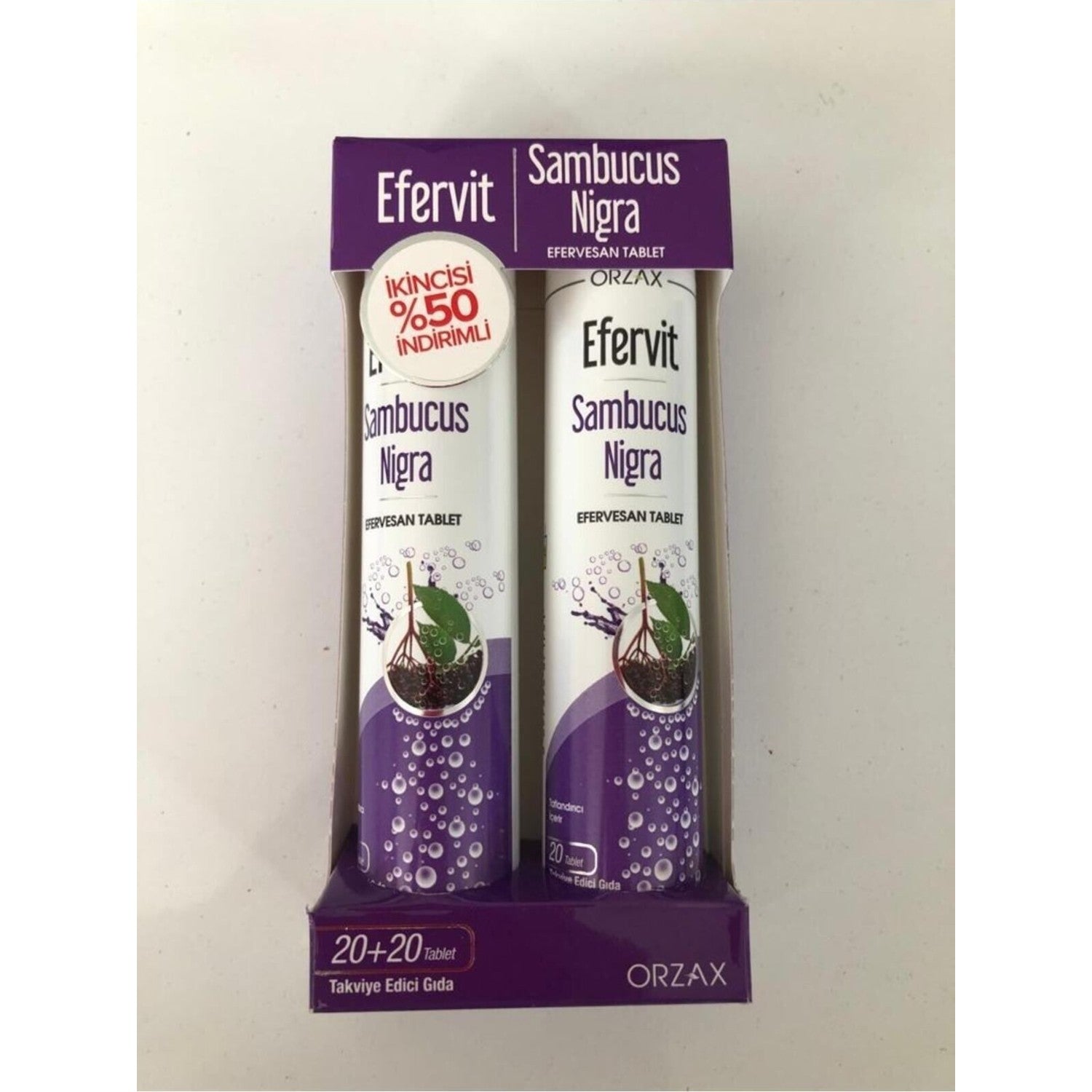 Orzax Ocean Efervit Sambucus Nigra 20+20 Efervesan Tablet - MALLTURK