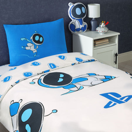 Tac Lisansli Playstation Astrobot Single Cotton Duvet Cover Set 120 - MALLTURK