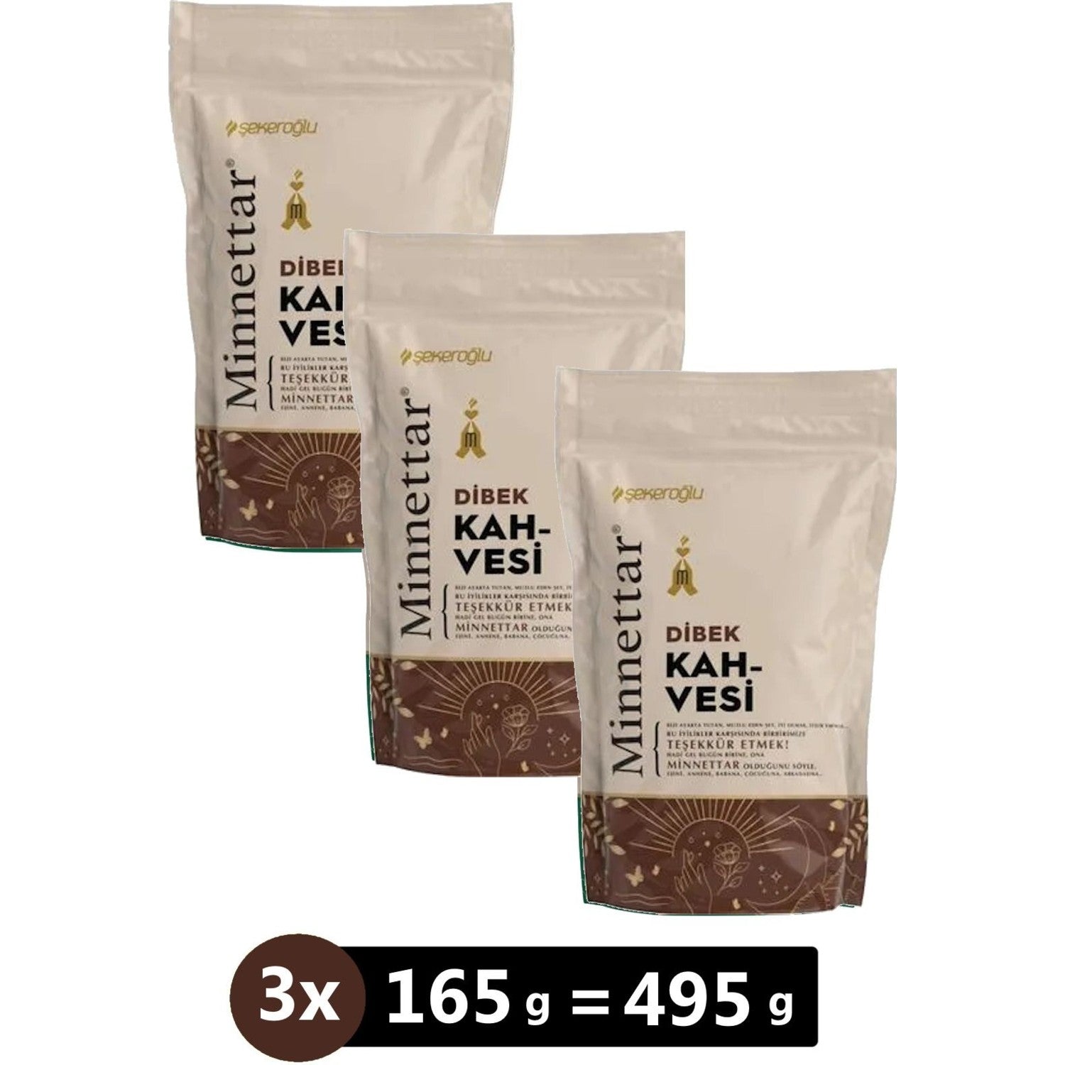 sekeroglu Dibek Coffee 165g 3-Pack Advantageous Package (Grateful) - MALLTURK
