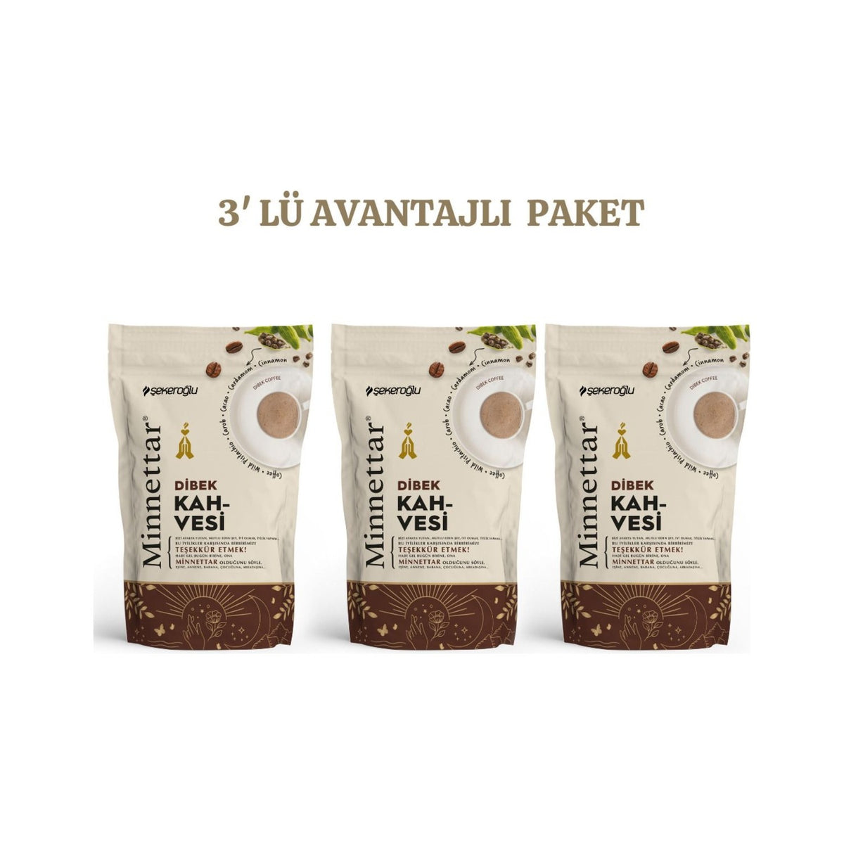 sekeroglu Dibek Coffee 165g 3-Pack Advantageous Package (Grateful) - MALLTURK