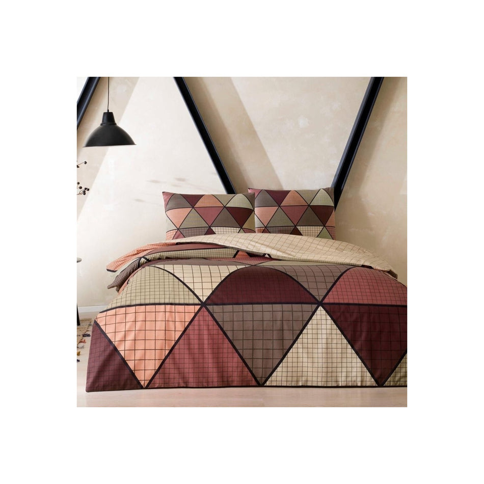 Tac Delta Ranforce Single Genc Modasi Duvet Cover Set Kahverengi - MALLTURK