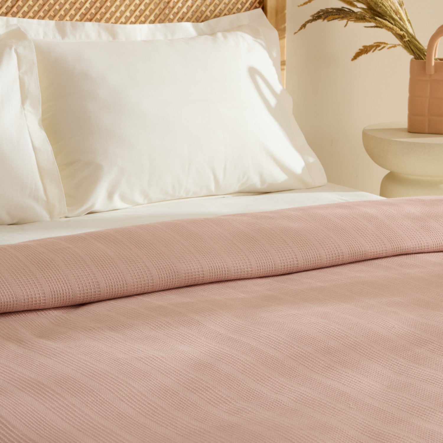 Karaca Home Maye 100% Cotton Ruffled Double Single Quilt Salmon - MALLTURK