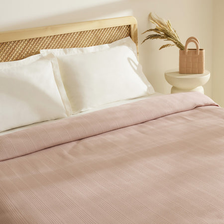Karaca Home Maye 100% Cotton Ruffled Double Single Quilt Salmon - MALLTURK