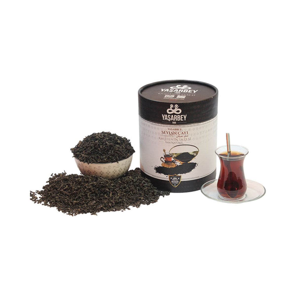 Yasarbey YASAR BEY MARDIN SIYAH SEYLAN tea 400 g (KACAK tea) SRI LANKA origin [HEDIYELIK OZEL KUTU] - MALLTURK