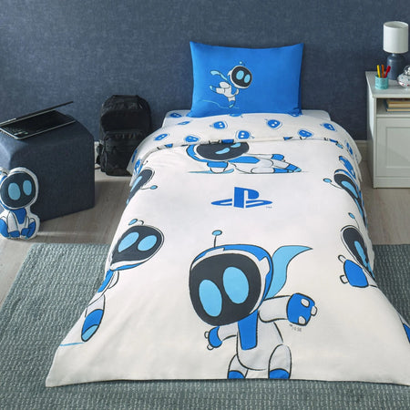 Tac Lisansli Playstation Astrobot Single Cotton Duvet Cover Set 100 - MALLTURK