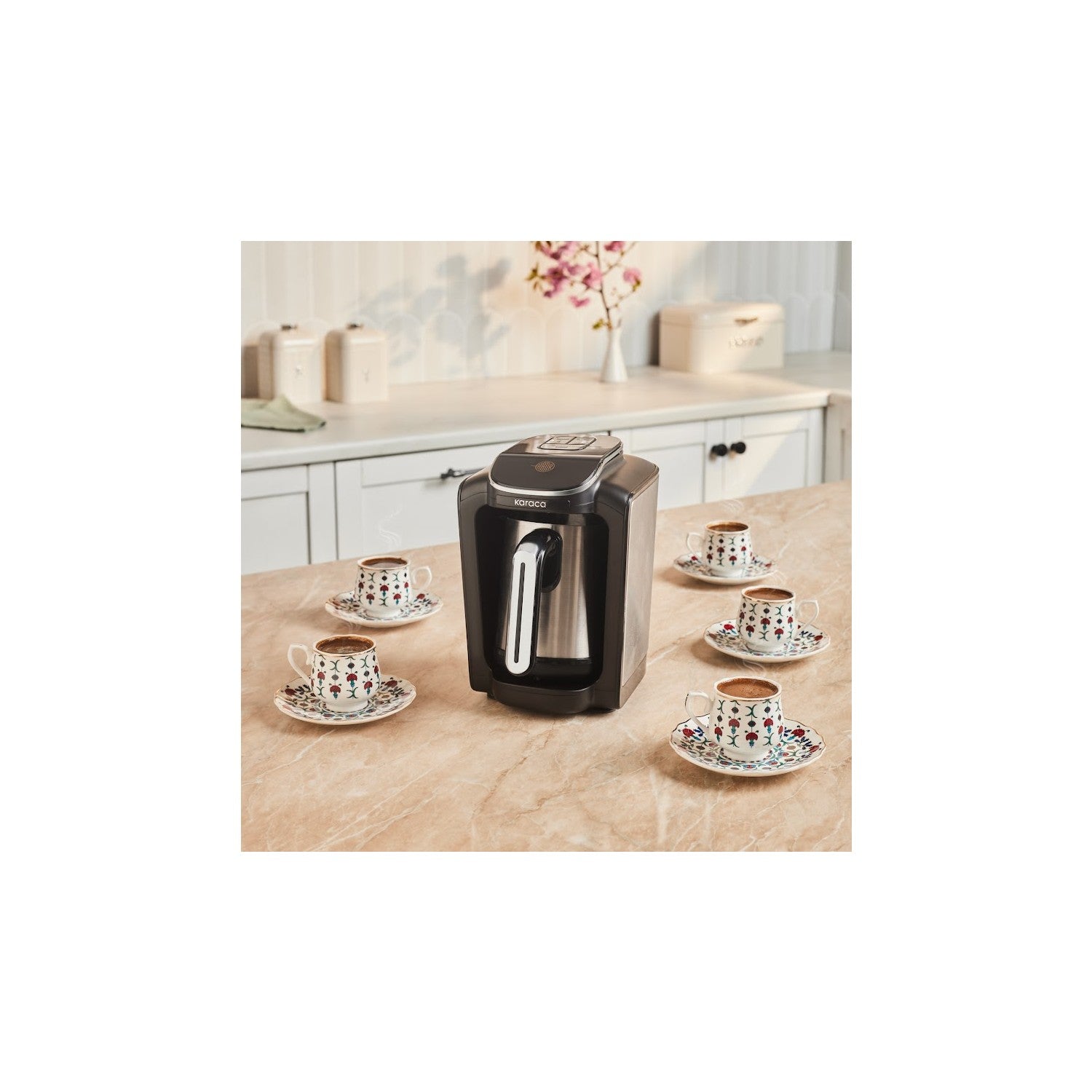 Karaca Hatir Neo Inox Turkish Coffee Maker with Stainless Steel Pot - MALLTURK