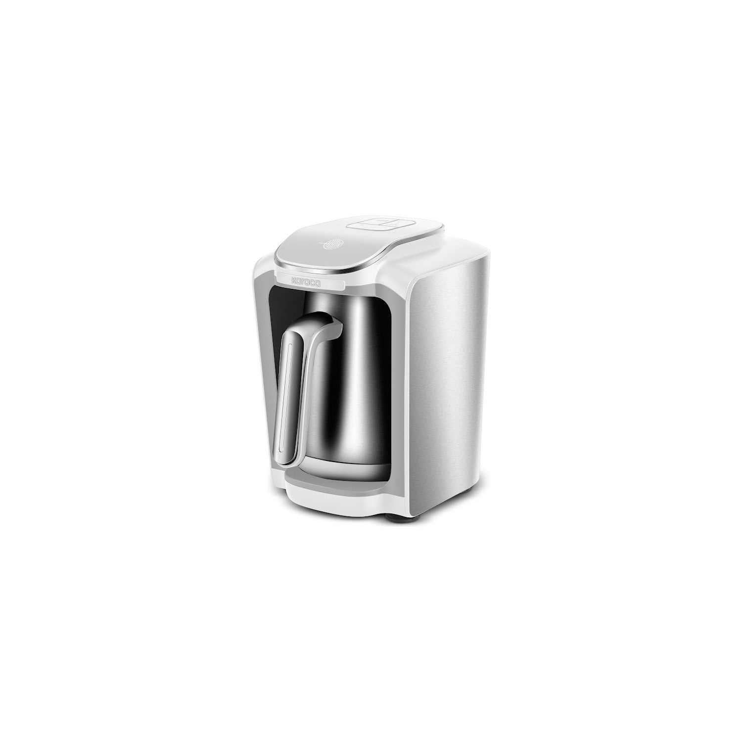 Karaca Hatir Neo Inox Turkish Coffee Maker with Stainless Steel Pot, White - MALLTURK