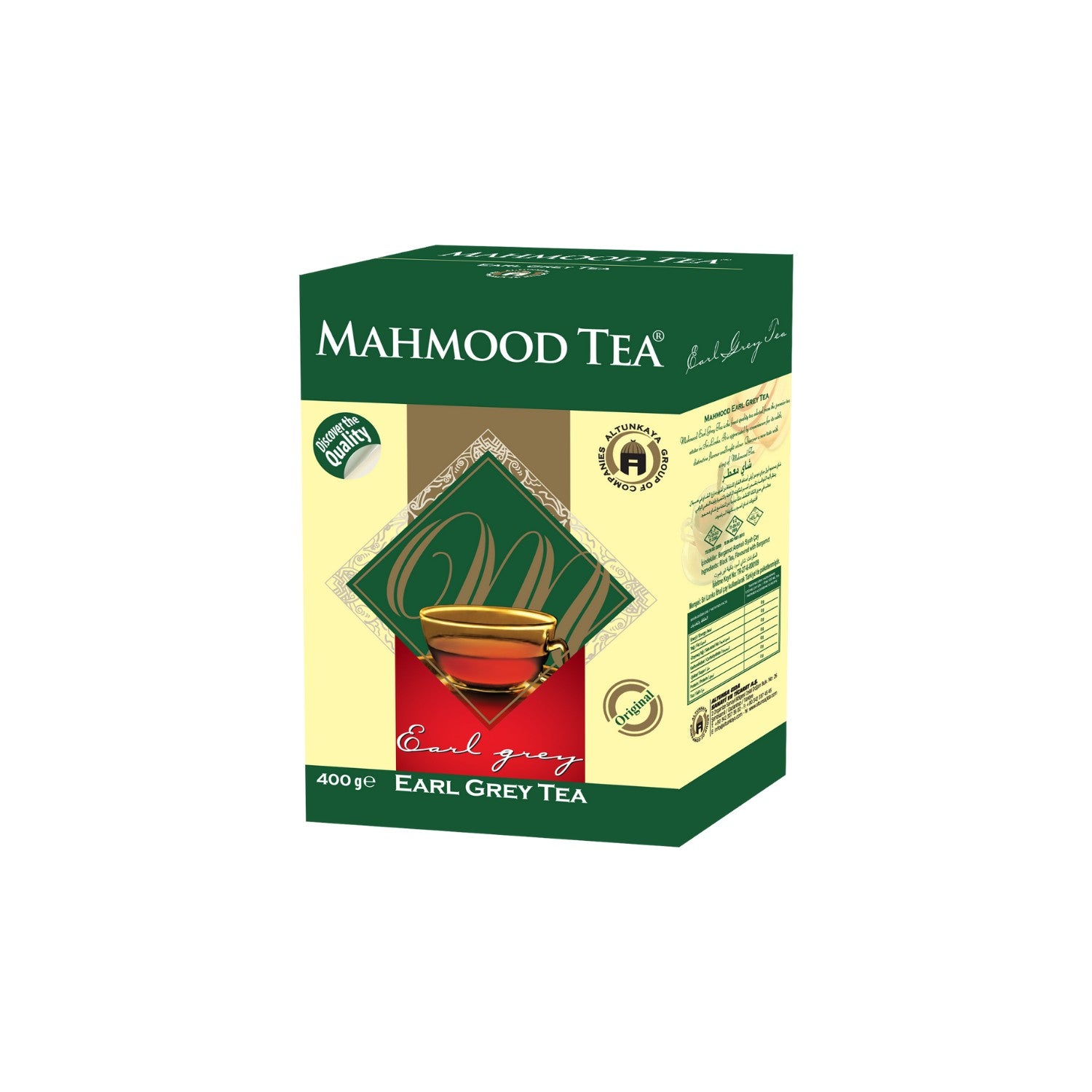 Mahmood Tea bergamot flavored Ithal Seylan Dokme tea Ceylon Earl grey Kutu 400 g - MALLTURK