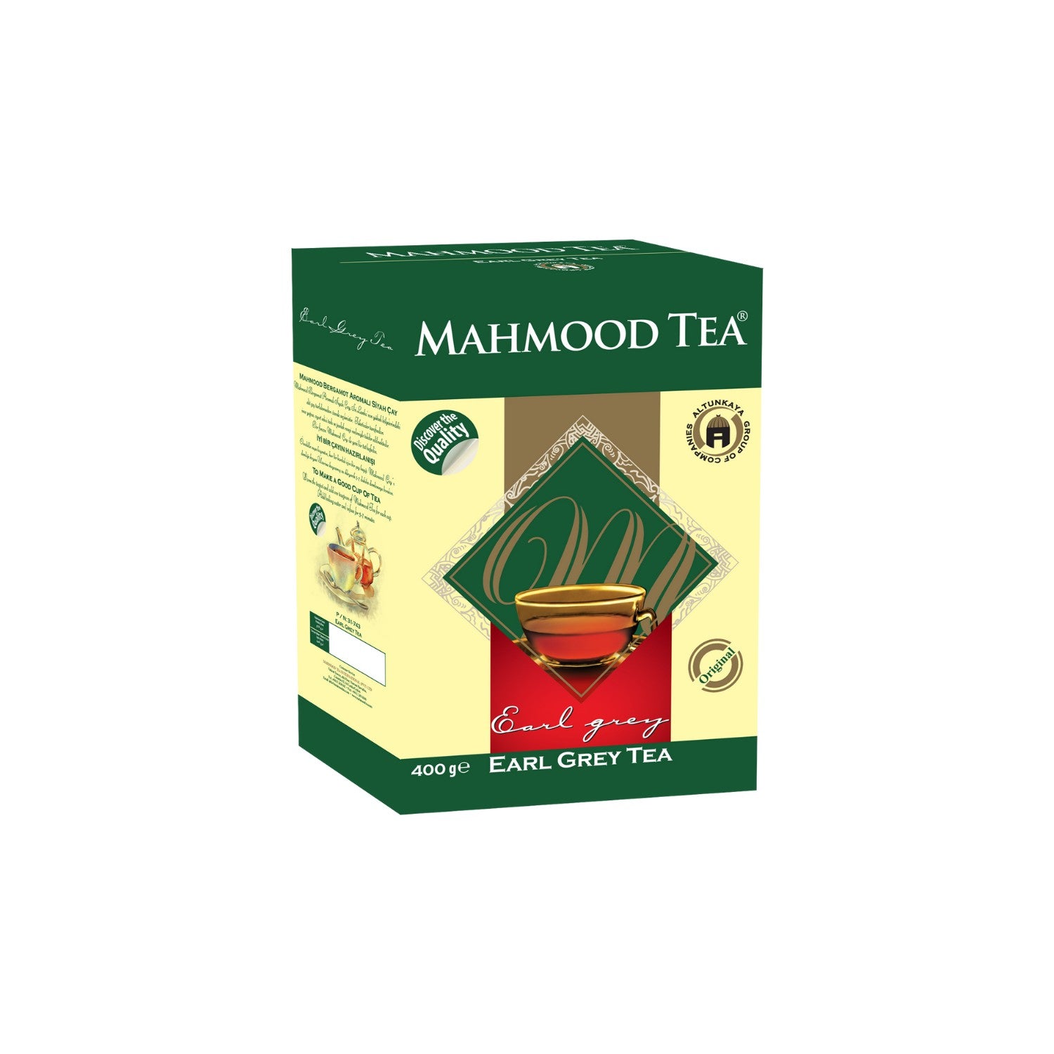 Mahmood Tea bergamot flavored Ithal Seylan Dokme tea Ceylon Earl grey Kutu 400 g - MALLTURK
