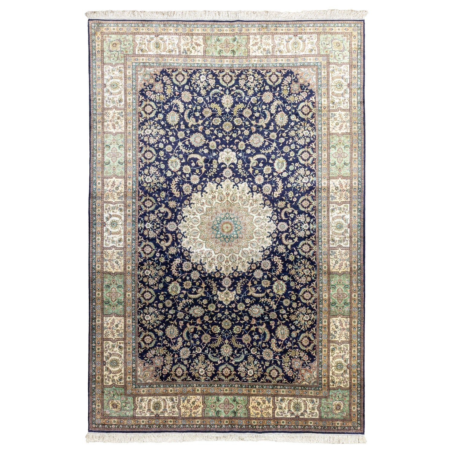 Soho Antiq Sandine Medallion Pattern Silk Rug 184X268 cm - MALLTURK